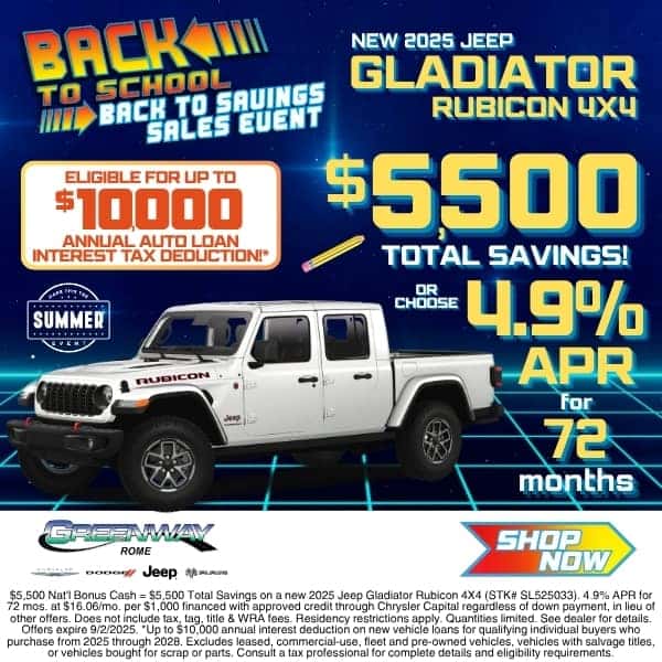New 2025 Jeep Gladiator