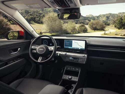 2025 Hyundai KONA interior view of front seating area