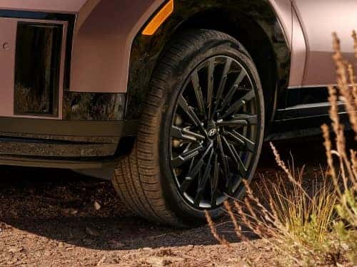 2025 Hyundai SANTA FE close up view of wheel