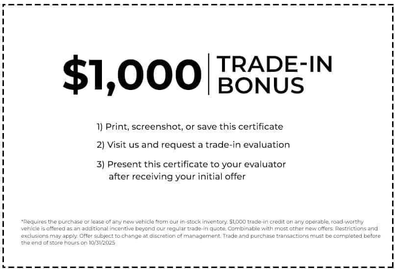 Trade-in Bonus Coupon