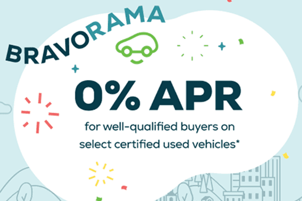 0% Financing available on select CarBravo Vehicles for well-qualified buyers!
