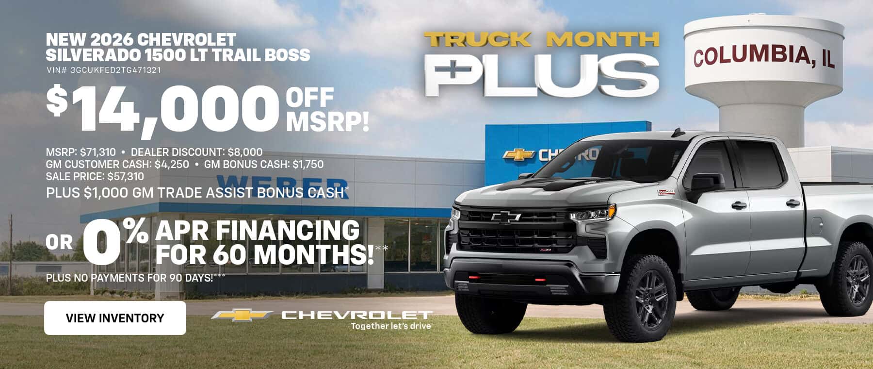 Truck Month – Silverado 1500 Trail Boss – Homepage – exp 11/4/26