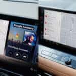 Close up of a car’s touchscreen