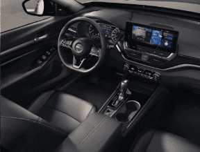 The interior of a car