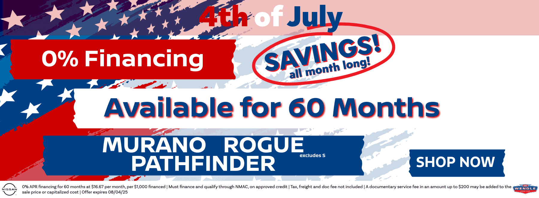 An advertisement for a car sales event
