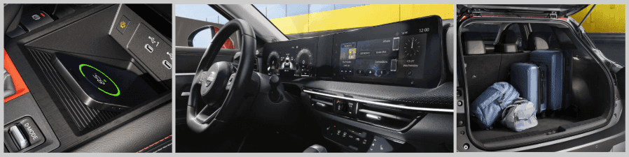 The inside of a car