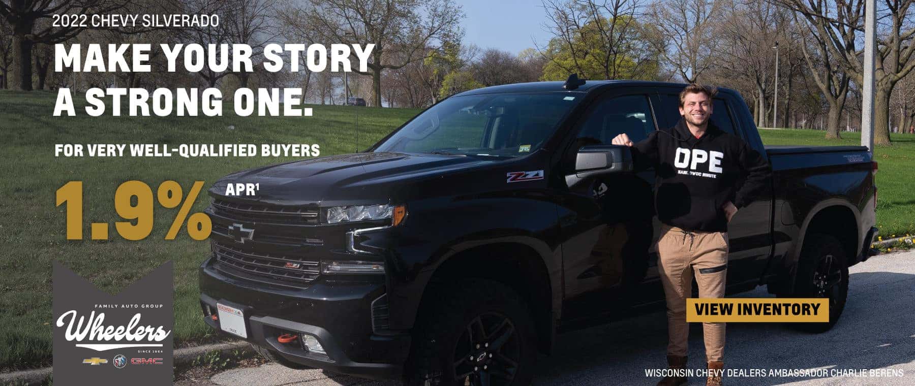 2022 Chevy Silverado 1500 Crew Cab. Make your story a strong one. For very well-qualified buyers 1.9% APR.