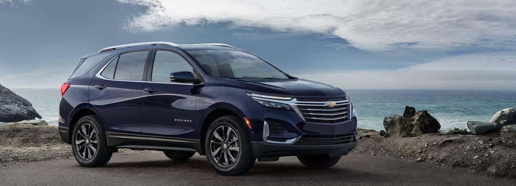 Chevy Equinox with water behind vehicle