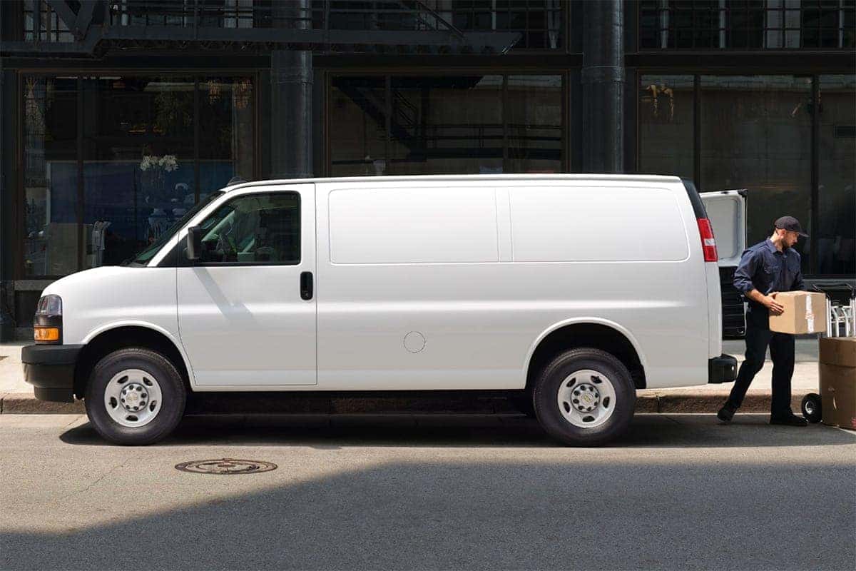person unloading cargo van