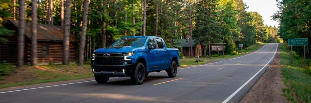2025-Silverado-1500-Northwoods-Wisconsin- On two lane road