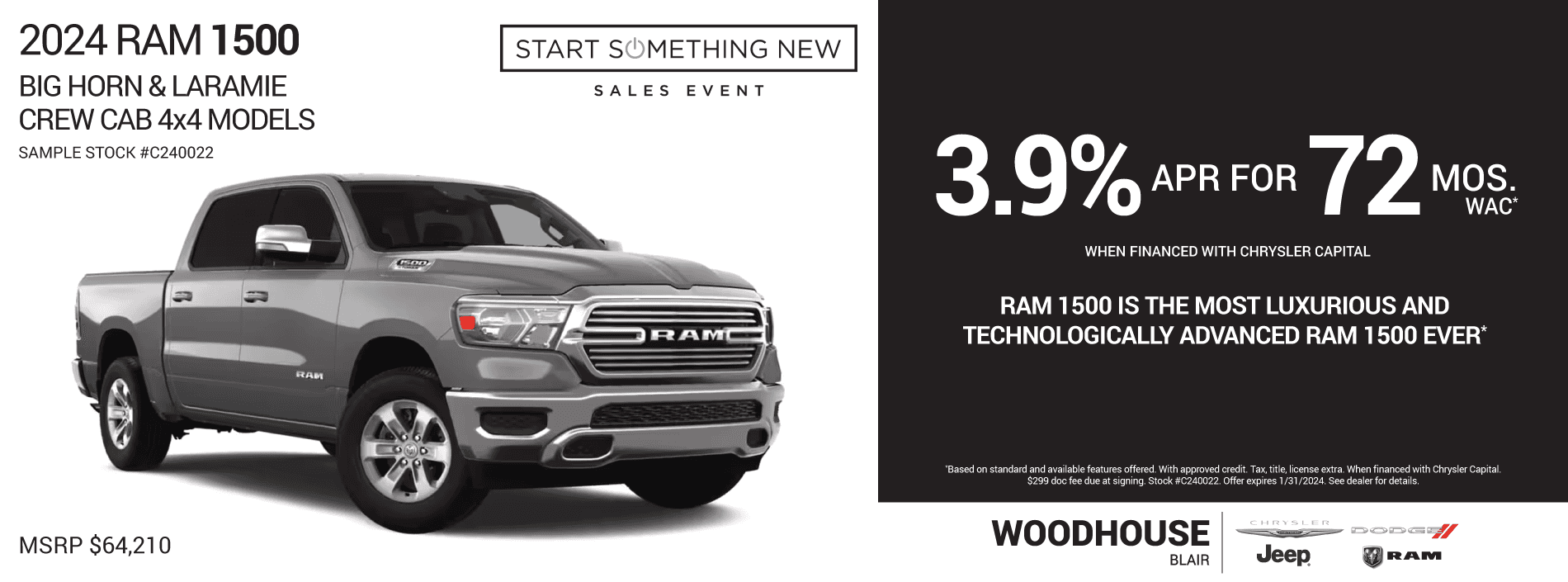 Woodhouse Chrysler Dodge Jeep RAM Car Dealer in Blair, NE