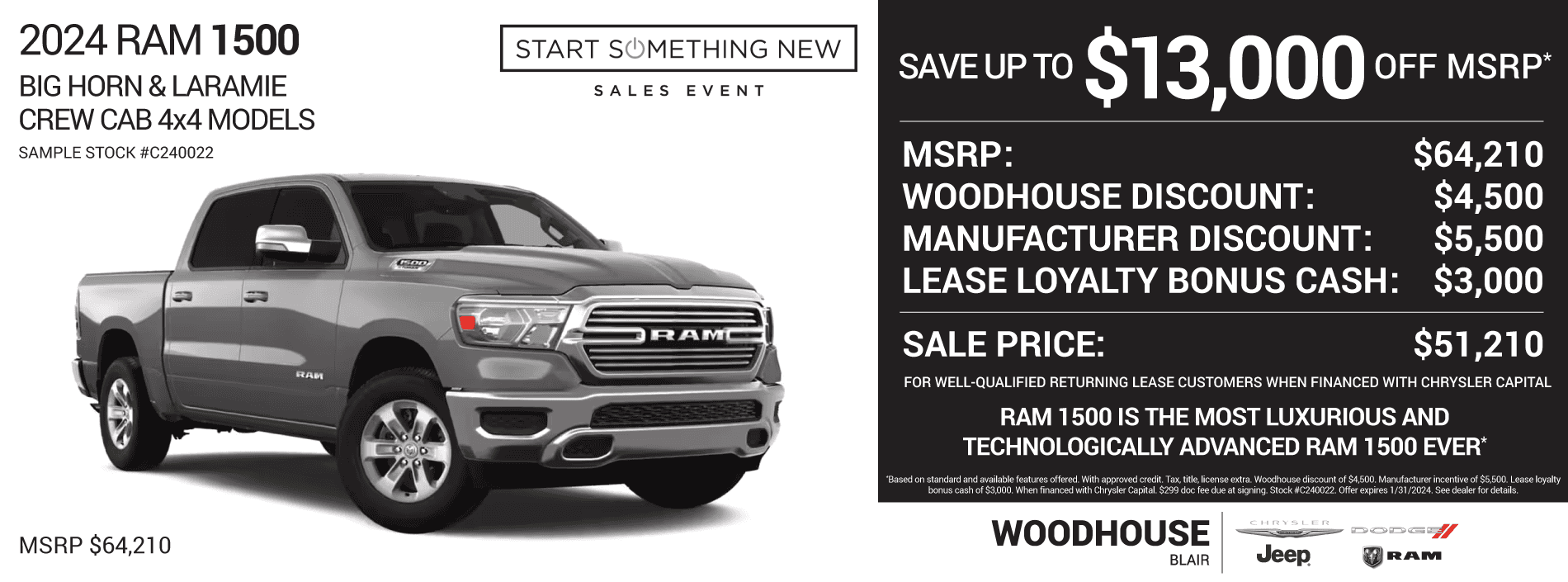 Woodhouse Chrysler Dodge Jeep RAM Car Dealer in Blair, NE