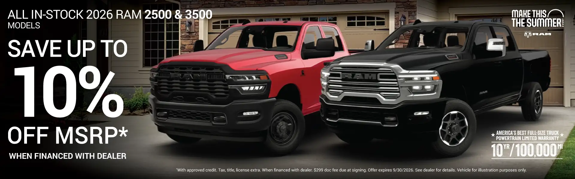 All In-Stock 2026 Ram 2500 & 3500 Models - Save Up to 10% Off MSRP*