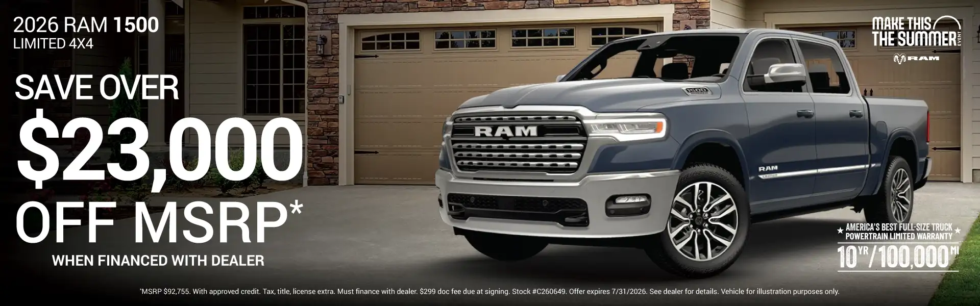 2026 Ram 1500 Limited #C260649 - Save Up to $23,000 Off MSRP*