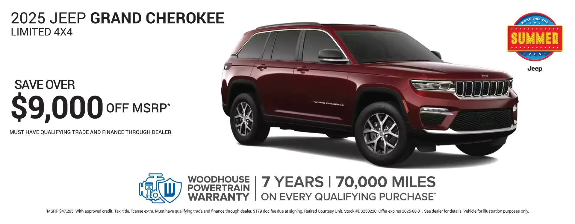 2025 Jeep Grand Cherokee #DS250220 - Save Up to $9,000 Off MSRP*