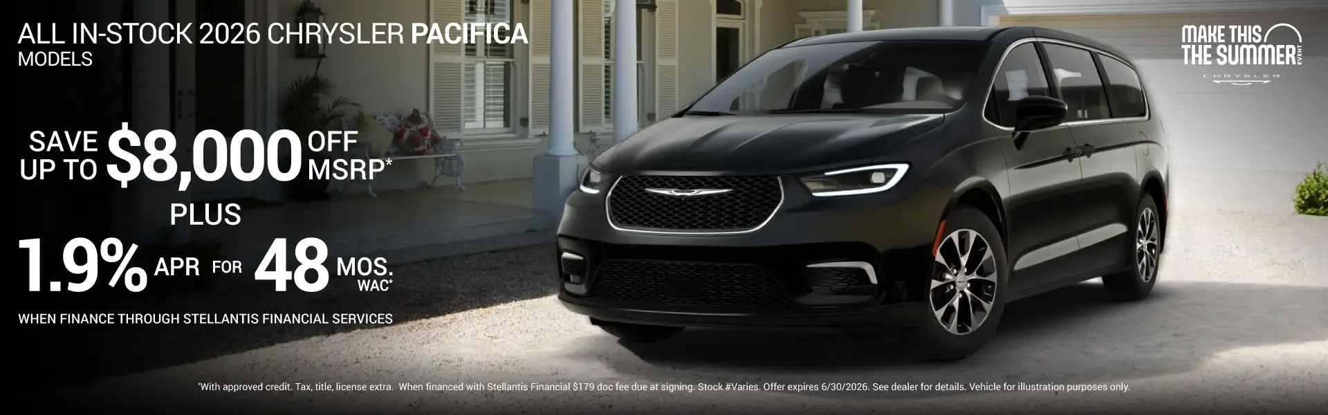 All In-Stock 2026 Chrysler Pacifica Models - Save Up to $8,000 Off MSRP and 1.9% for 48 months*