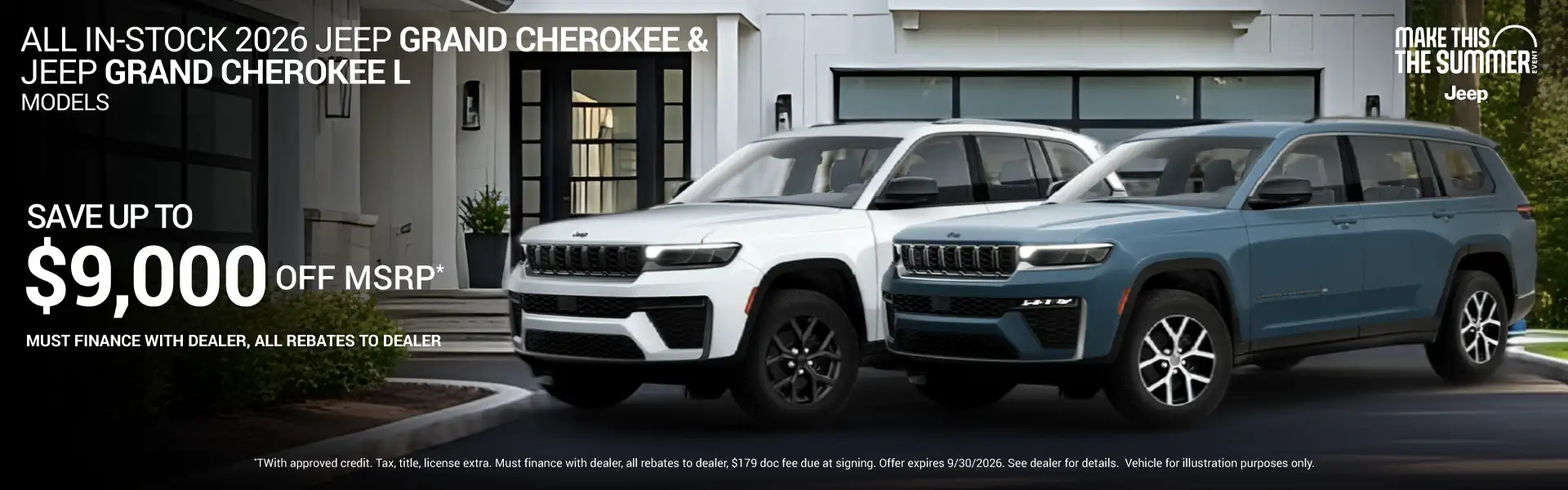 All In-Stock 2026 Jeep Grand Cherokee and Grand Cherokee L Models - Save Up to $9,000 Off MSRP*