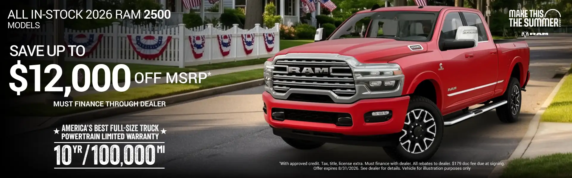 All In-Stock 2026 RAM 2500 Models - Save Up to $12,000 Off MSRP*