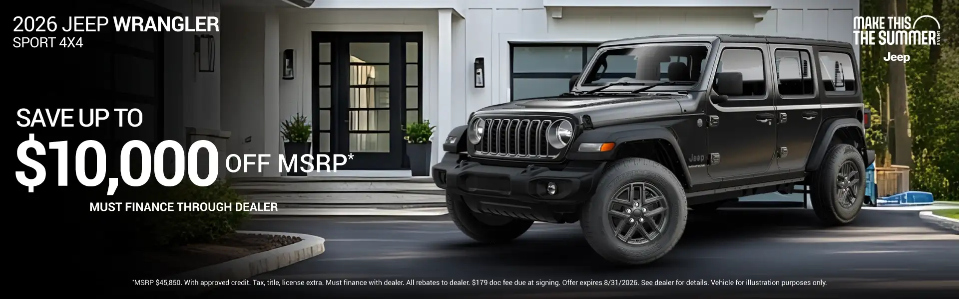 2026 Jeep Wrangler Sport #DS260130 - Save up to $10,000 Off MSRP*