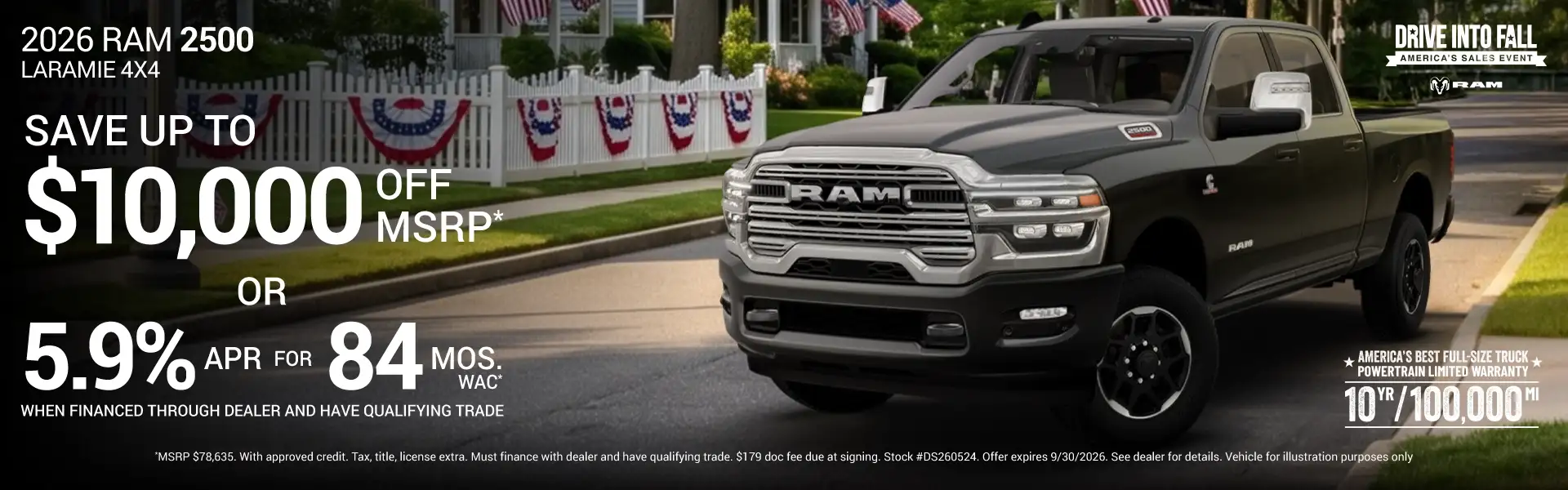 2026 RAM 2500 Laramie Crew Cab 4X4 #DS260524 - Save Up to $10,000 Off MSRP Or 5.9% APR for 84mos.*